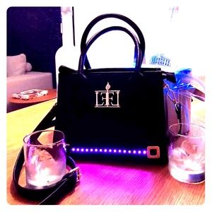 LED interior/exterior lit purse vegan